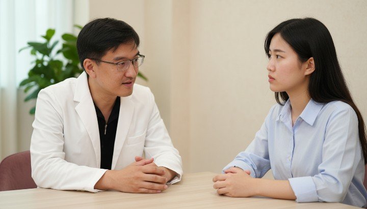 吳紹琥醫師解說敏感痘痘肌成因與對策 針對敏感痘痘肌進行溫和的減法保養流程 改善敏感痘痘肌發炎狀況的專業治療方案 敏感痘痘肌患者恢復健康穩定膚質的過程 吳紹琥醫師細心問診敏感痘痘肌症狀